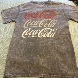 Grey acid washed Coca Cola Tee size S
